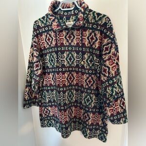 Sport Carriage Court Vintage Multicolor Patterned Sweater M